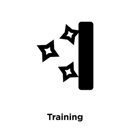 Training icon vector isolated on white background, logo concept of Training sign on transparent background, filled black symbolのイラスト素材