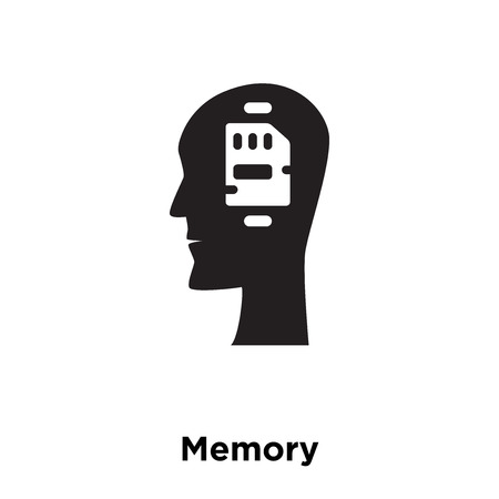 Memory icon vector isolated on white background, logo concept of Memory sign on transparent background, filled black symbol