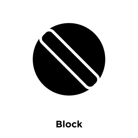 Block icon vector isolated on white background, logo concept of Block sign on transparent background, filled black symbolのイラスト素材