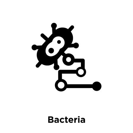 Bacteria icon vector isolated on white background, logo concept of Bacteria sign on transparent background, filled black symbolのイラスト素材