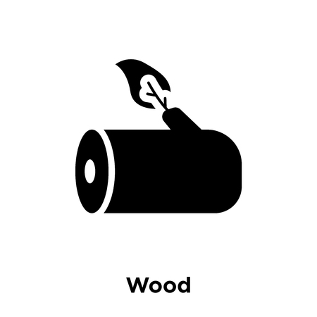 Wood icon vector isolated on white background, logo concept of Wood sign on transparent background, filled black symbolのイラスト素材