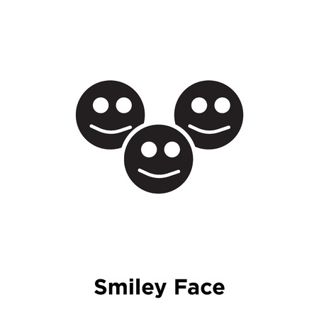 Smiley Face icon vector isolated on white background, logo concept of Smiley Face sign on transparent background, filled black symbolのイラスト素材