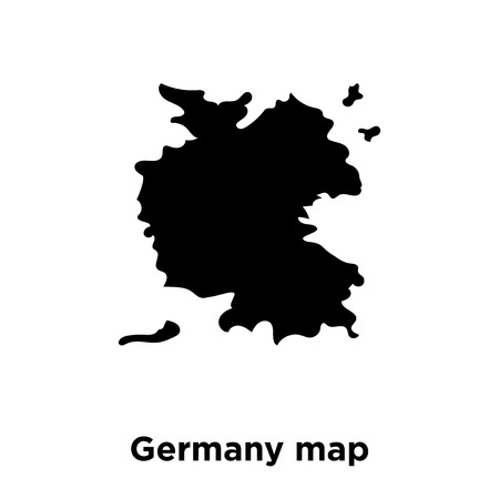 Germany map icon vector isolated on white background, logo concept of Germany map sign on transparent background, filled black symbolのイラスト素材