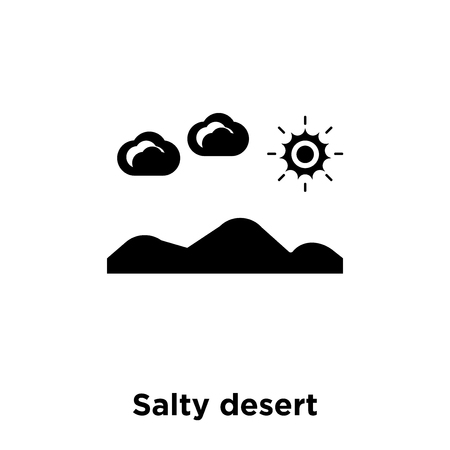 Salty desert icon vector isolated on white background, logo concept of Salty desert sign on transparent background, filled black symbolのイラスト素材