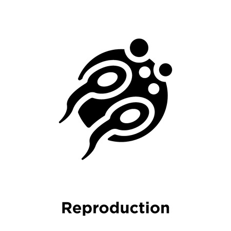 Reproduction icon vector isolated on white background, logo concept of Reproduction sign on transparent background, filled black symbol