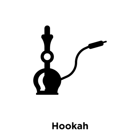 Hookah icon vector isolated on white background, logo concept of Hookah sign on transparent background, filled black symbolのイラスト素材