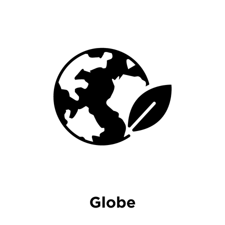 Globe icon vector isolated on white background, logo concept of Globe sign on transparent background, filled black symbolのイラスト素材