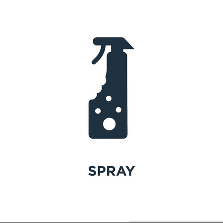 Spray icon. Black filled vector illustration. Spray symbol on white background. Can be used in web and mobile.のイラスト素材