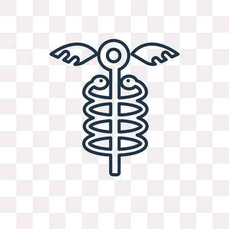 Medicine vector outline icon isolated on transparent background, high quality linear Medicine transparency concept can be used web and mobileのイラスト素材