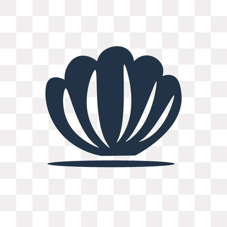 Seashell vector icon isolated on transparent background, Seashell transparency concept can be used web and mobileのイラスト素材
