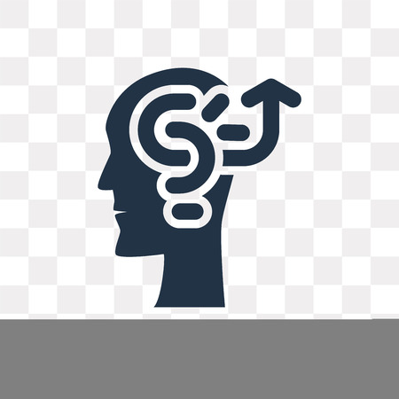 Thinking vector icon isolated on transparent background, Thinking transparency concept can be used web and mobileのイラスト素材