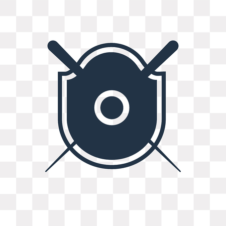 Shield vector icon isolated on transparent background, Shield transparency concept can be used web and mobileのイラスト素材
