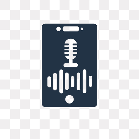 Voice control vector icon isolated on transparent background, Voice control transparency concept can be used web and mobileのイラスト素材