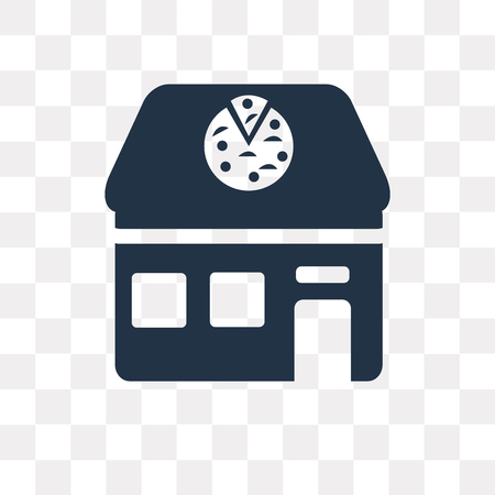 Pizzeria vector icon isolated on transparent background, Pizzeria transparency concept can be used web and mobileのイラスト素材