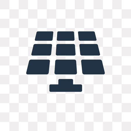 Solar panel vector icon isolated on transparent background, Solar panel transparency concept can be used web and mobileのイラスト素材
