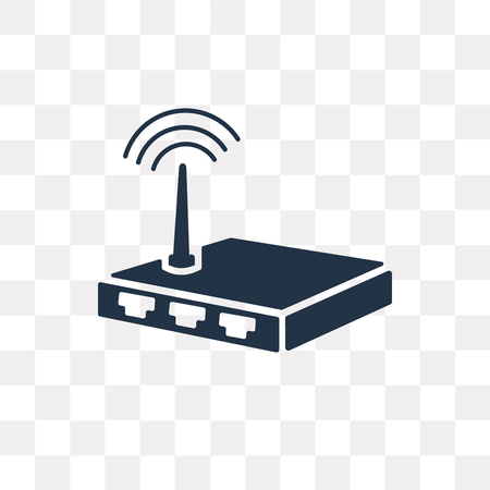 Router vector icon isolated on transparent background, Router transparency concept can be used web and mobileのイラスト素材