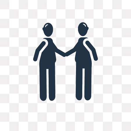 hand shake vector icon isolated on transparent background, hand shake transparency concept can be used web and mobileのイラスト素材