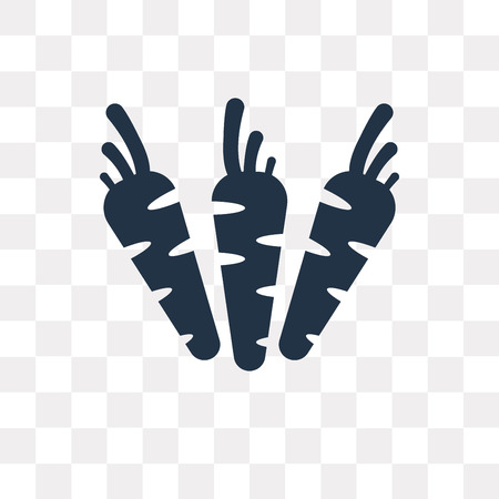 Carrots vector icon isolated on transparent background, Carrots transparency concept can be used web and mobileのイラスト素材