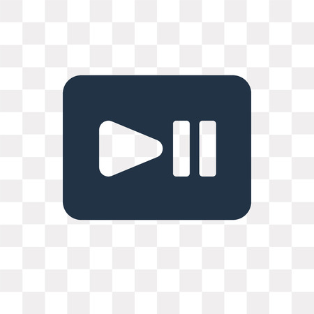 Video player vector icon isolated on transparent background, Video player transparency concept can be used web and mobileのイラスト素材