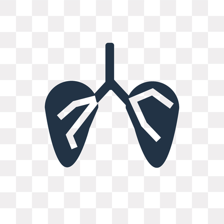Lungs vector icon isolated on transparent background, Lungs transparency concept can be used web and mobileのイラスト素材