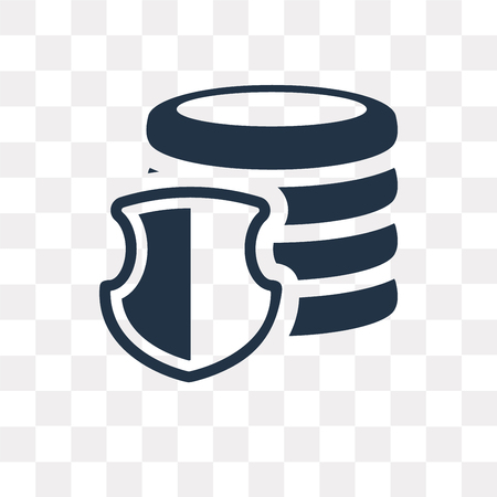 Data Protection vector icon isolated on transparent background, Data Protection transparency concept can be used web and mobileのイラスト素材