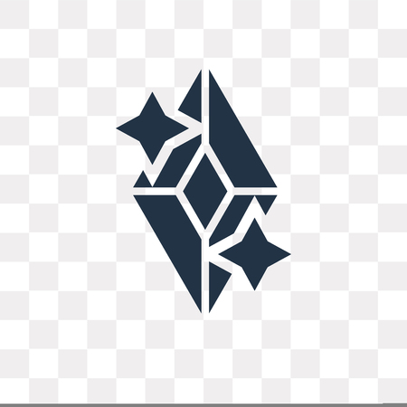 Diamond vector icon isolated on transparent background, Diamond transparency concept can be used web and mobileのイラスト素材