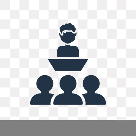 Conference vector icon isolated on transparent background, Conference transparency concept can be used web and mobileのイラスト素材