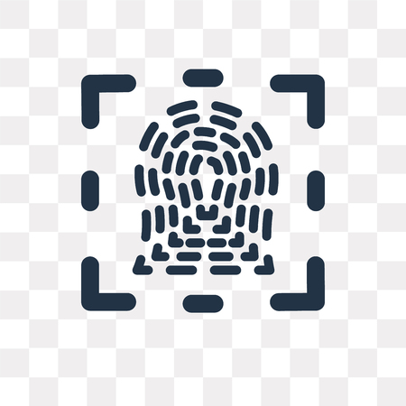 Finger Prints vector icon isolated on transparent background, Finger Prints transparency concept can be used web and mobileのイラスト素材