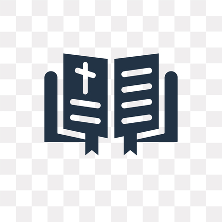 Bible vector icon isolated on transparent background, Bible transparency concept can be used web and mobileのイラスト素材
