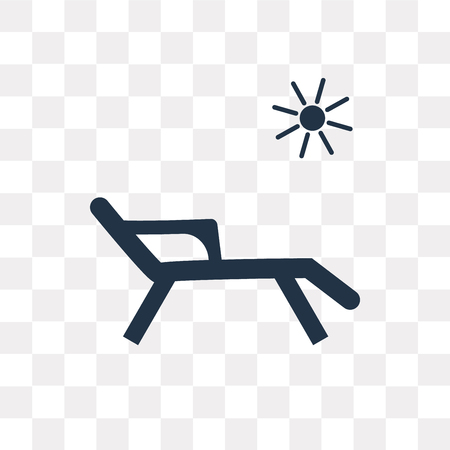 Sunbed vector icon isolated on transparent background, Sunbed transparency concept can be used web and mobileのイラスト素材