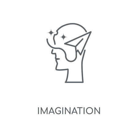 Imagination linear icon. Imagination concept stroke symbol design. Thin graphic elements vector illustration, outline pattern on a white background, eps 10.のイラスト素材