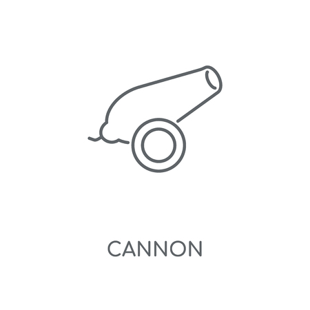 Cannon linear icon. Cannon concept stroke symbol design. Thin graphic elements vector illustration, outline pattern on a white background, eps 10.のイラスト素材