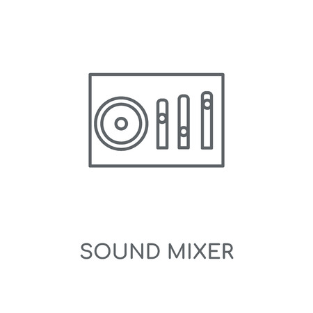 Sound mixer linear icon. Sound mixer concept stroke symbol design. Thin graphic elements vector illustration, outline pattern on a white background, eps 10.のイラスト素材