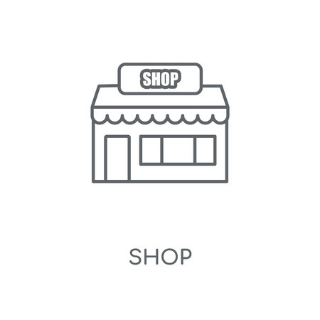 Shop linear icon. Shop concept stroke symbol design. Thin graphic elements vector illustration, outline pattern on a white background