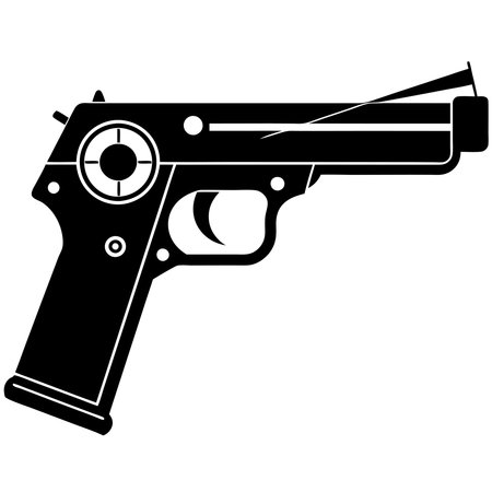 Gun icon on white background. Vector illustration for your design. EPS 10のイラスト素材