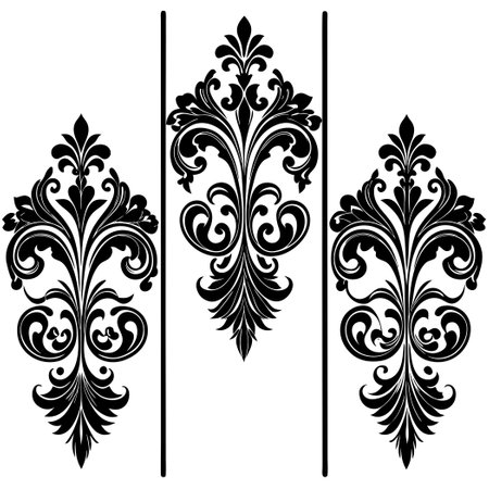 Wide, Modern Vector Art Depicting Victorian Woman with Elaborate Ball Gown (2)のイラスト素材