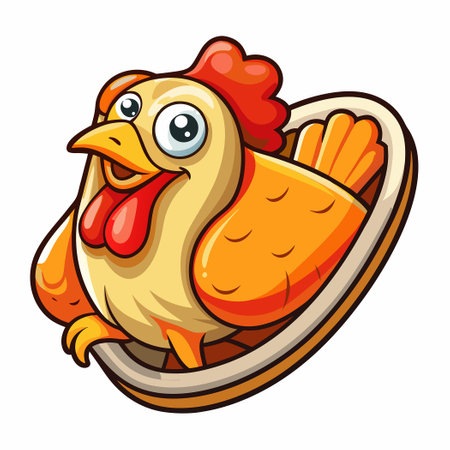Cartoon Vector Icon of Delicious Grilled Chicken Meat for Food Illustrationのイラスト素材