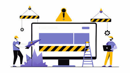 Website Under Construction Placeholder Page with Bold Typography