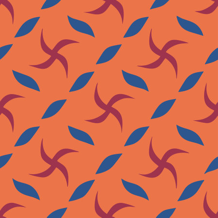 Intricate Seamless Pattern with Interwoven Abstract Line Ornamentsのイラスト素材