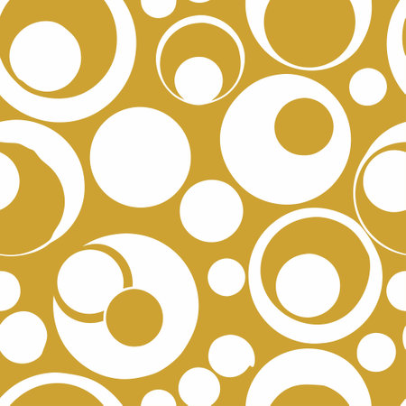Golden Haloed Network with Metallic Circles Intersectingのイラスト素材