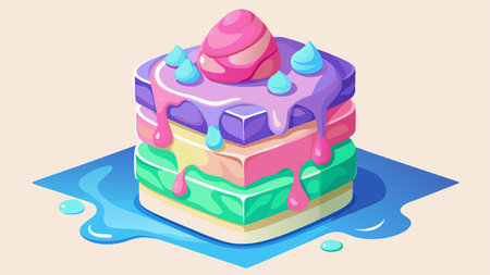 Delicate Pastel Delights: Three Layers of Sweetness