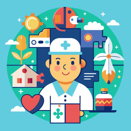 Healthcare Advantages for Hardworking Individualsのイラスト素材