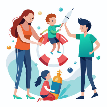 Woman Rescues Drug-Addicted Young Girl by Offering Help and Hopeのイラスト素材