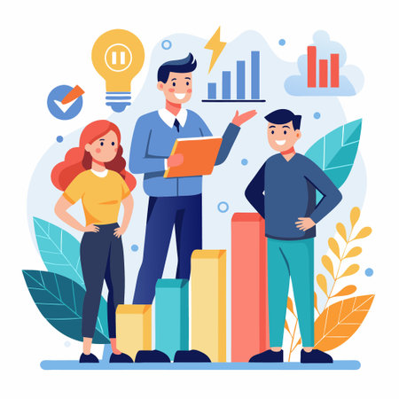 Enhancing Workforce Skills: The Benefits of Upskilling Employees Amidst Business Growthのイラスト素材