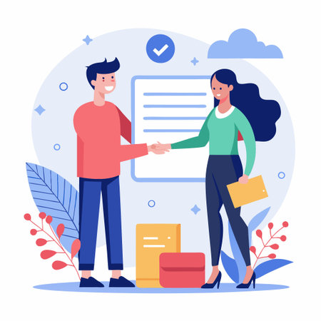 Business Consolidation: Merger of Two Teamsのイラスト素材