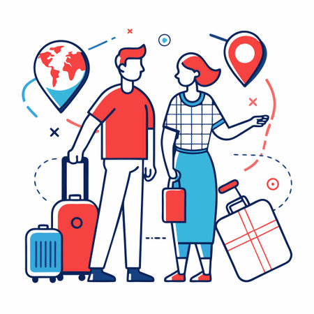 Couple Embarking on a New Chapter Amidst Crisisのイラスト素材