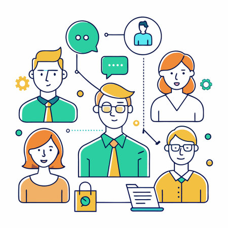 Creative Set of Outline Vector Illustrations Depicting Everyday Objects and Conceptsのイラスト素材