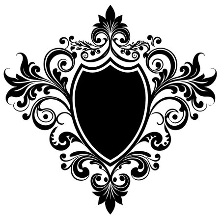 Grandiose Amalgamation of Victorian, Baroque, and Modern Vector Elementsのイラスト素材