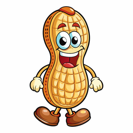 Premium Vector Cartoon Illustration of the Beloved "Peanut" Comic Strip Charactersのイラスト素材