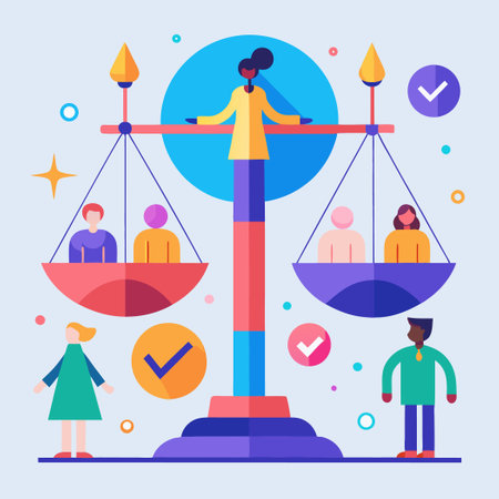 Visualizing Equality and Equity: A Conceptual Representationのイラスト素材